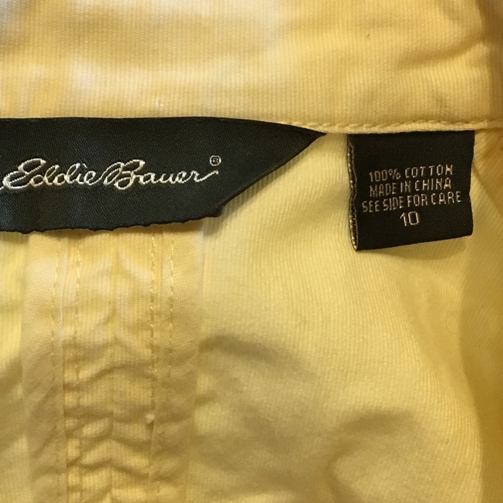 Eddie Bauer‎ cotton yellow utility jacket size 10 tailored - Picture 7 of 7